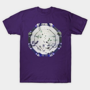 Peaceful Purple Aquarium Fish Bowl Octagon Window T-Shirt